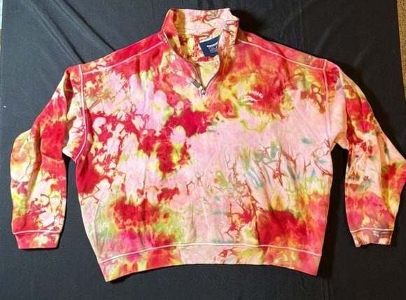 Tommy Bahama Other - Tommy Bahama Custom Ice-Dyed Tie Dye 1/4 Zip Sweatshirt Pullover